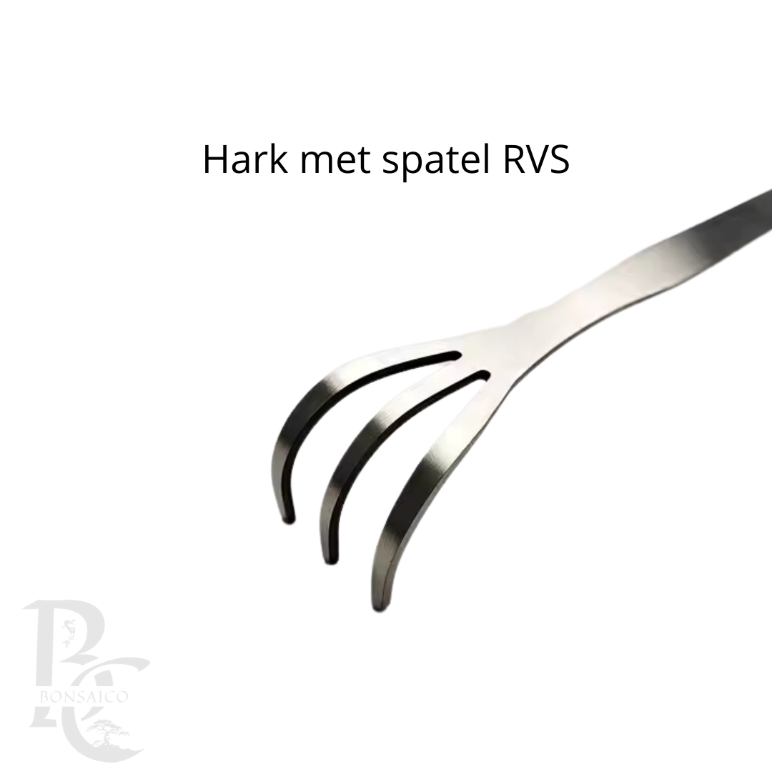 Hark met spatel combinatie RVS premium
