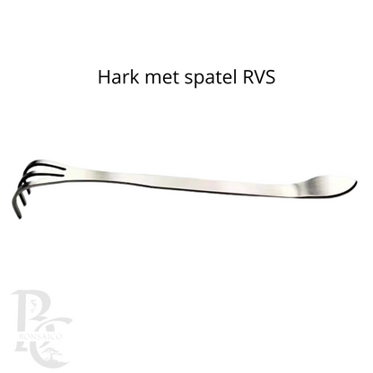 Hark met spatel combinatie RVS premium
