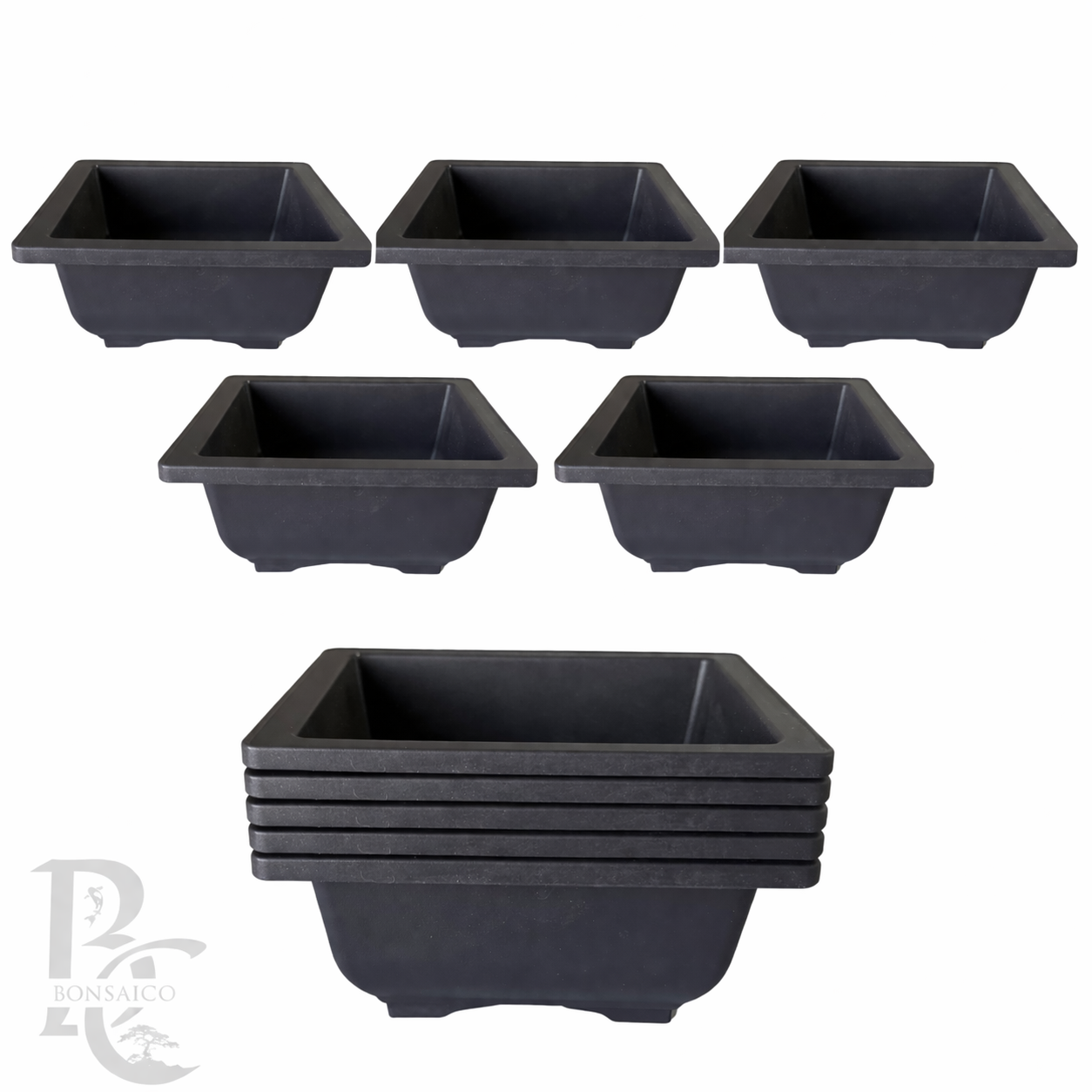 5-pack trainings pot 17cm vierkant laag