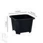 kweekpot vierkant 14,5cm laag
